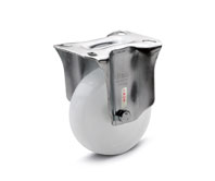 RE.F8-SST-N-Ruote monolitiche con supporto in acciaio INOX
